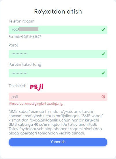 Openbudget uz ro yxatdan o tish. Ro‘yxatdan. Transfer edu uz.