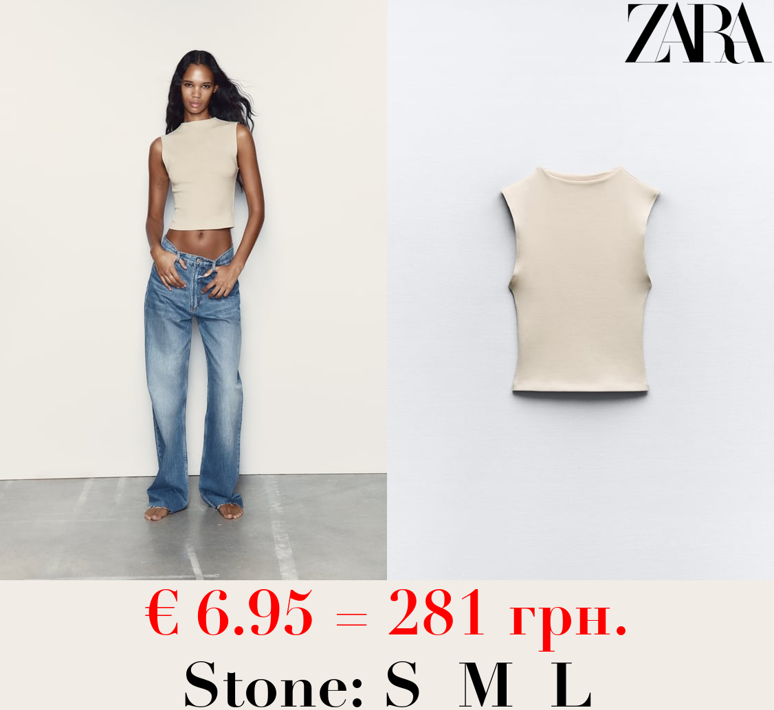 MOCK NECK SLEEVELESS TOP