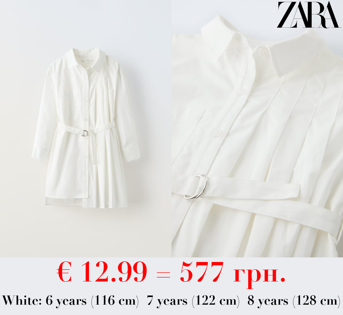 SHIRT DRESS WITH BELT