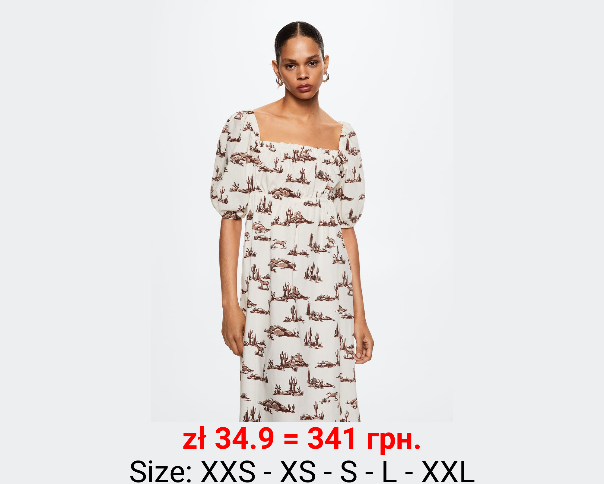 Vestido algodón estampado