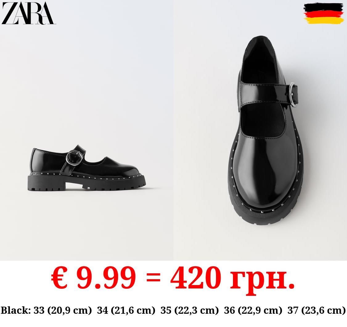 STUDDED MARY JANES WITH TRACK SOLES