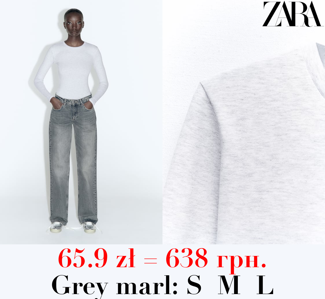 MODAL BODYSUIT WITH LONG SLEEVES