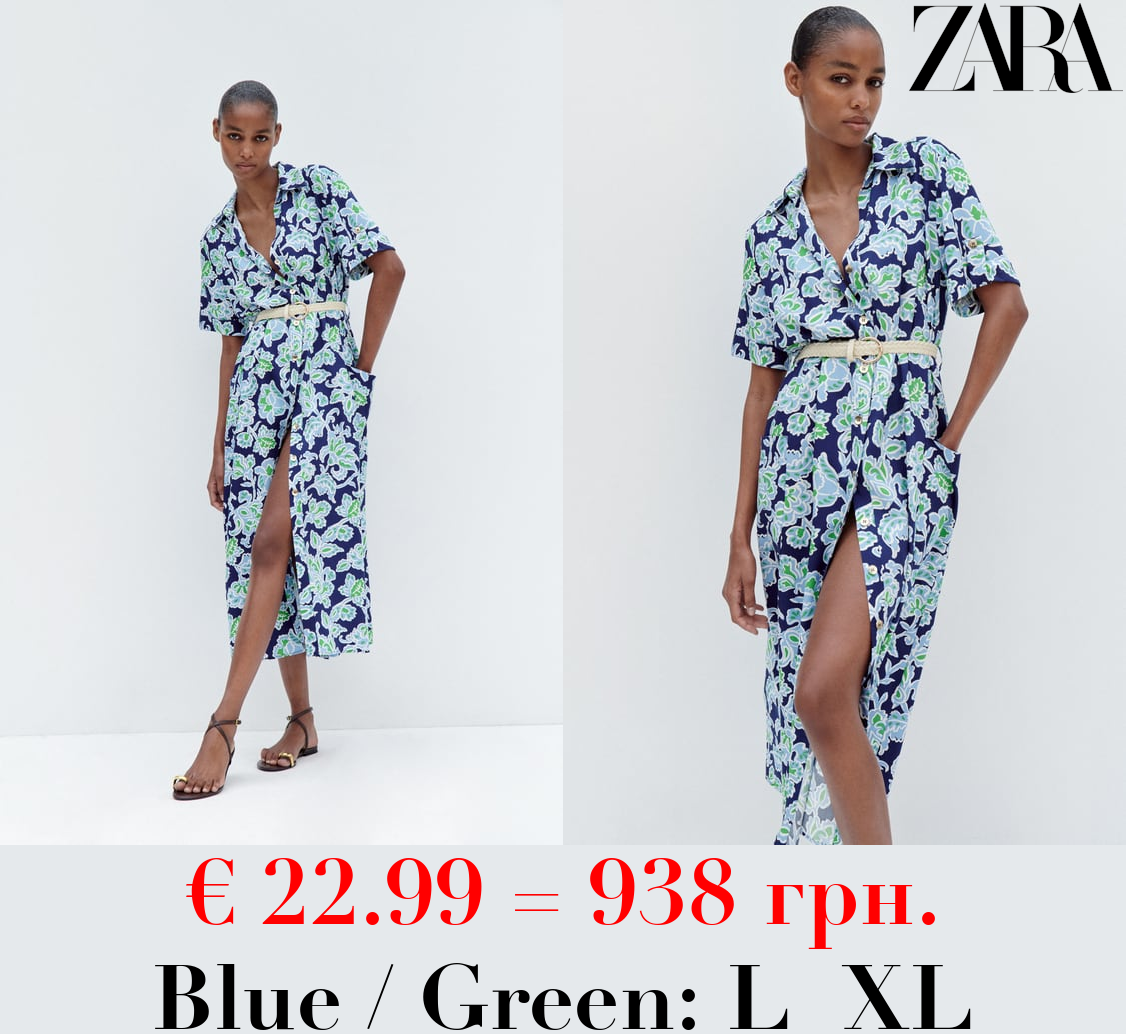 SHIRT DRESS WITH BELT