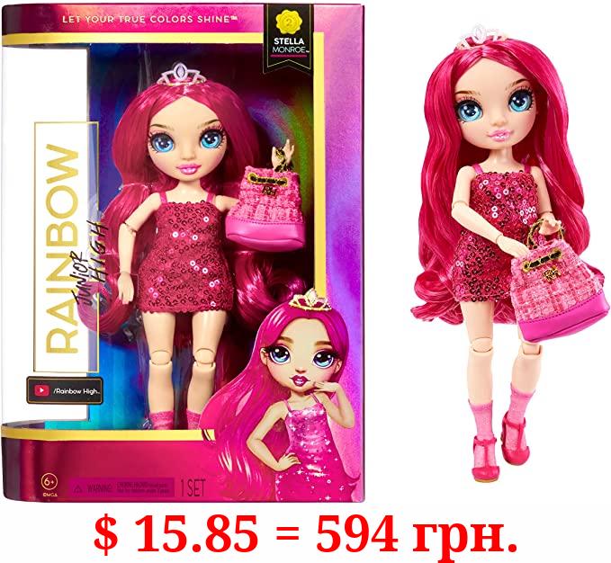 Rainbow High Jr High Series 2 Stella Monroe- 9" Fuchsia Pink Posable Fashion Doll with Designer Accessories and Open/Close Backpack. Great Toy Gift for Kids Ages 6-12 Years Old & Collectors
