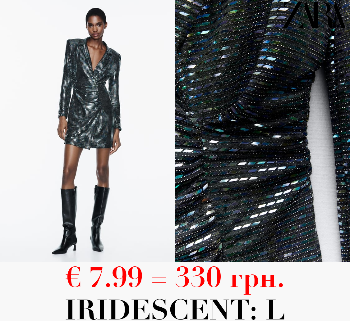 BLAZER DRESS WITH MIRROR DETAIL