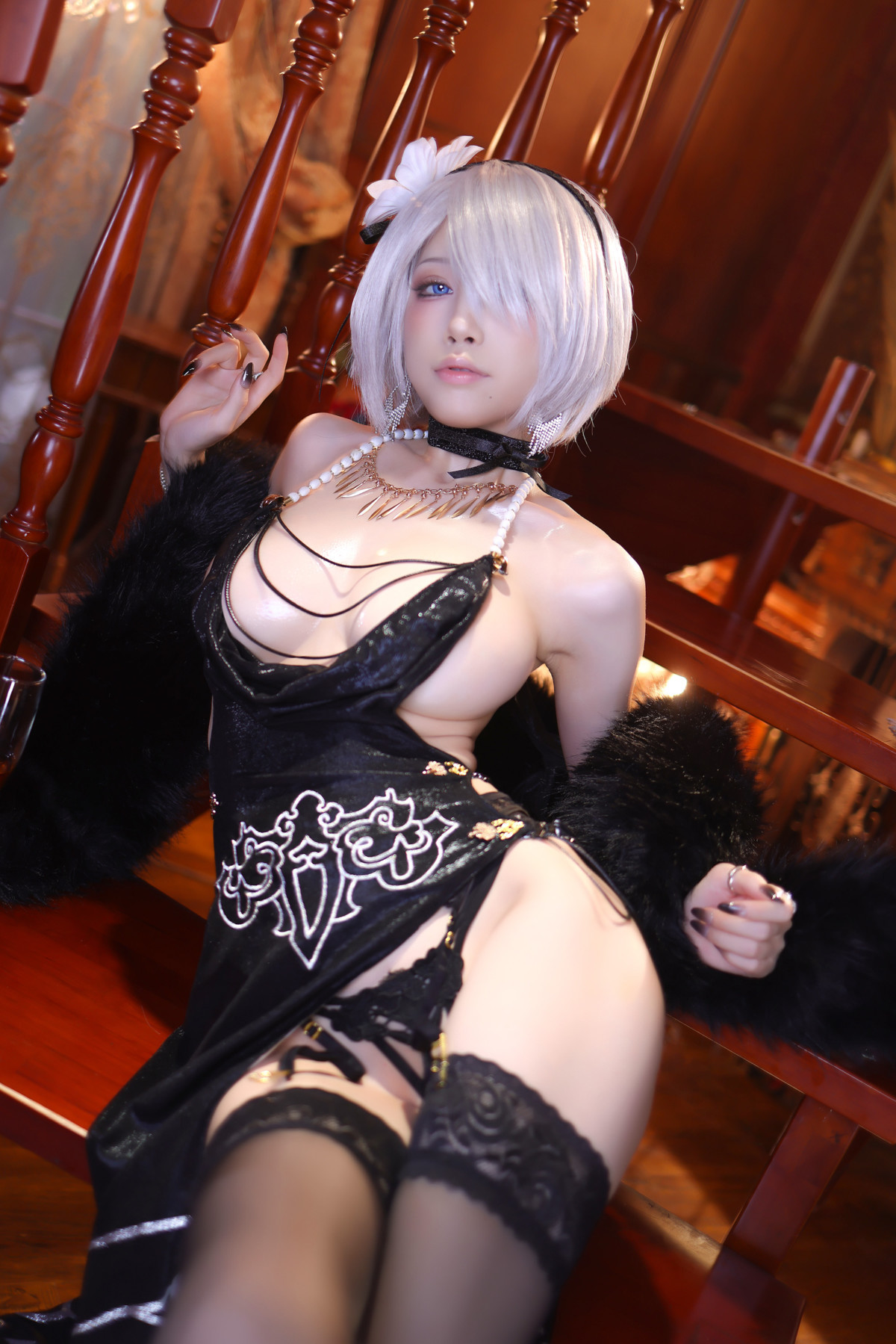 Cosplay 水淼Aqua ヨルハ二号B型 同人ドレスVer Set.01 25