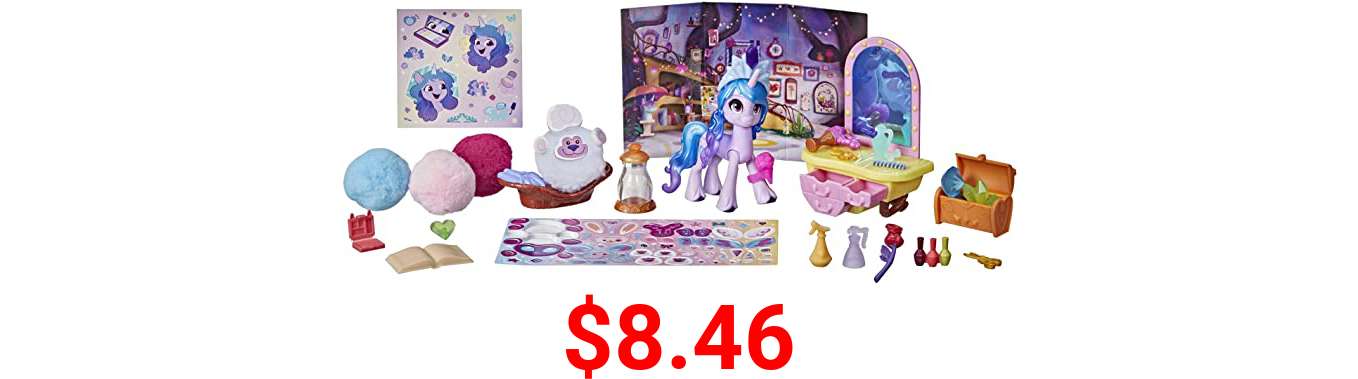 My Little Pony: A New Generation Movie Story Scenes Critter Creation Izzy Moonbow - Toy with 25 Accessories and 3-Inch Purple Pony