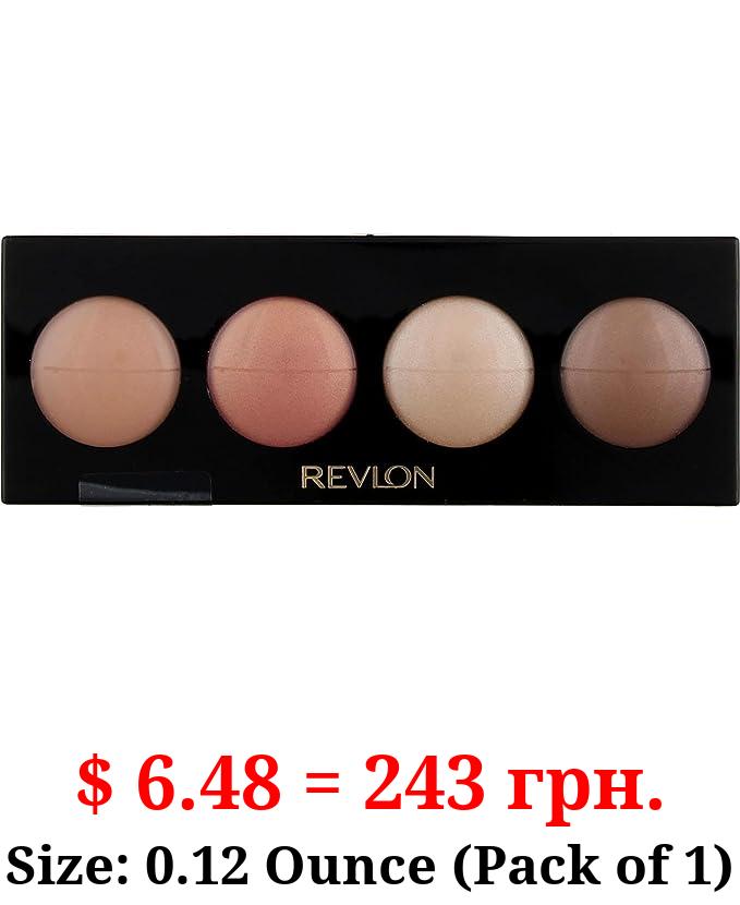 Revlon Crème Eyeshadow Palette, Illuminance Eye Makeup with Crease- Resistant Ingredients, Creamy Pigmented in Blendable Matte & Shimmer Finishes, 730 Skin Lights, 0.12 Oz