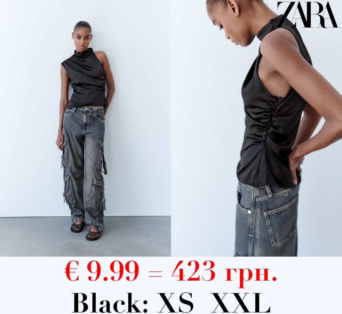 ASYMMETRIC SATIN TOP