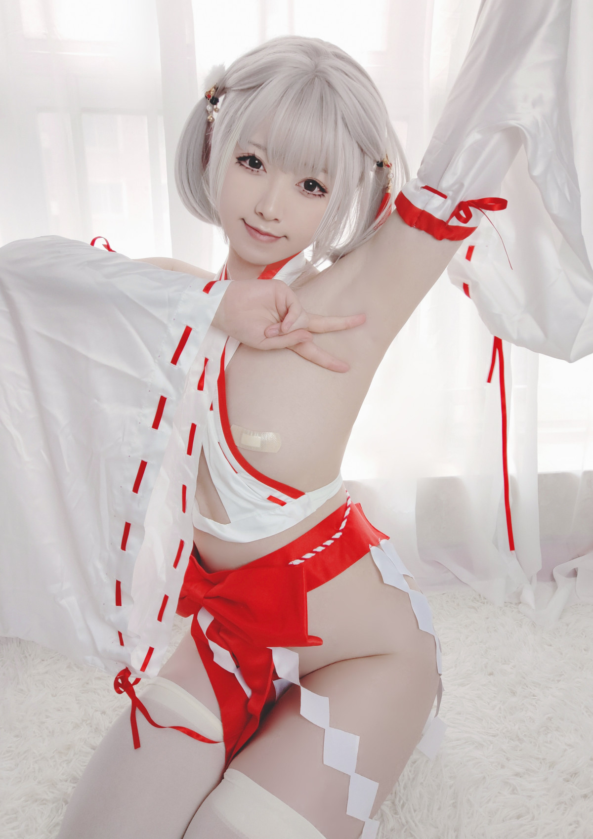 Cosplay Asagiriai愛ちゃん 巫女服自拍 40