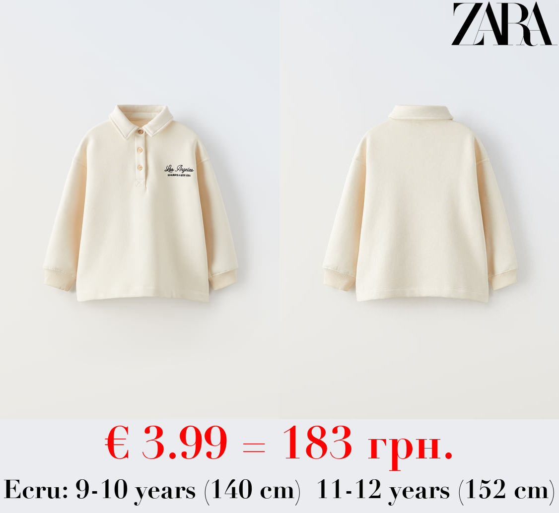 EMBROIDERED POLO SWEATSHIRT