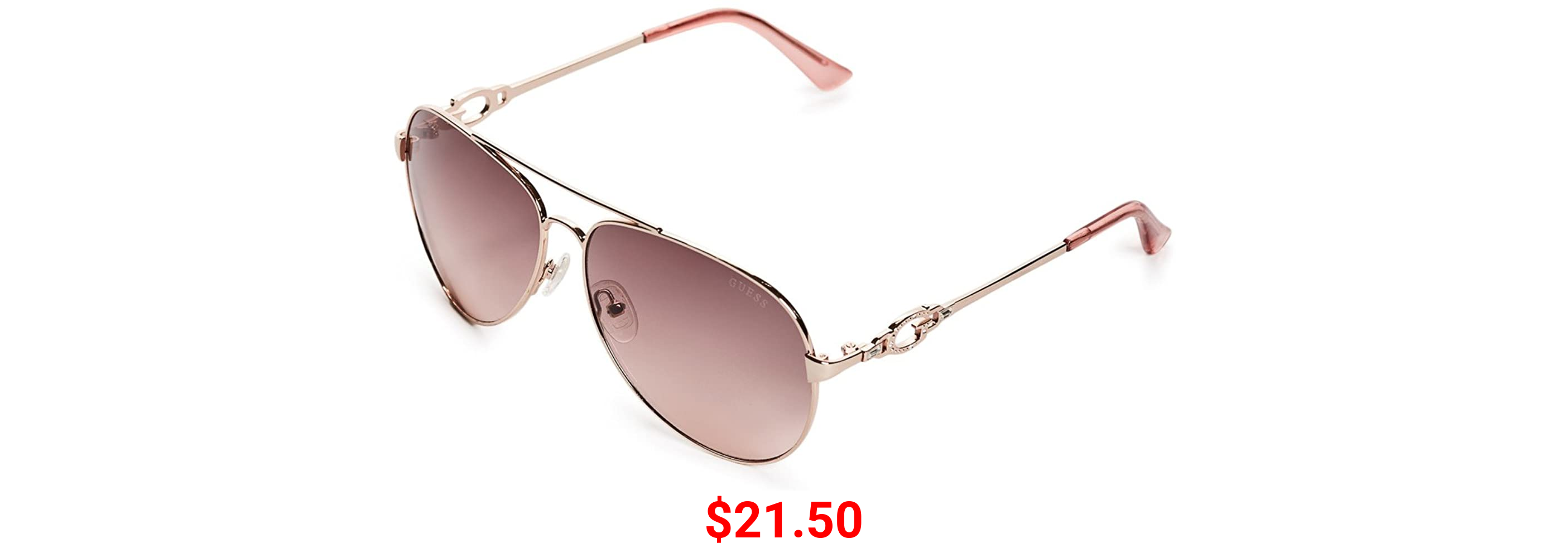 GUESS Factory Women's Chain Aviator Sunglasses