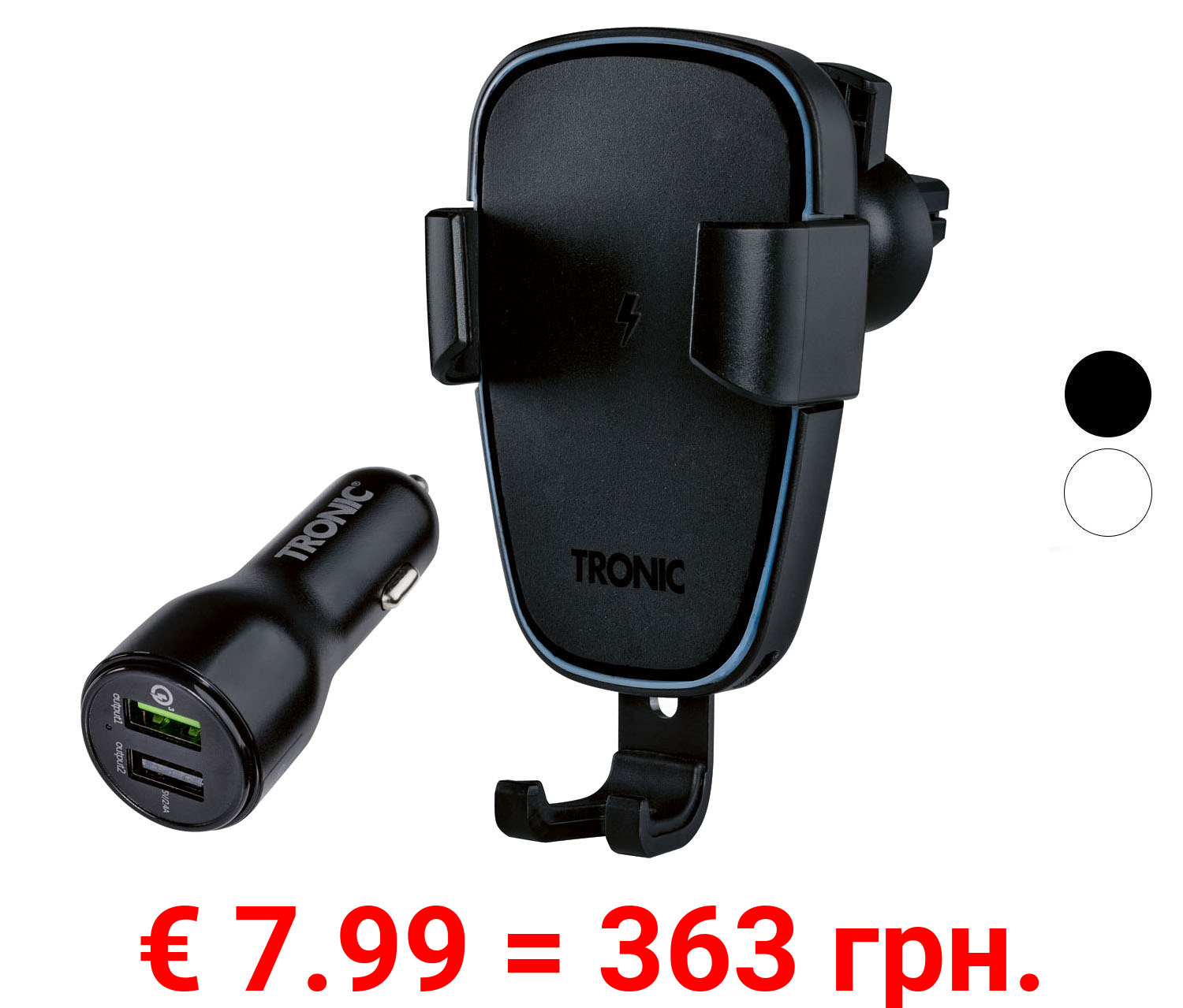 TRONIC® KFZ-Smartphone-Halterung, mit QI®-Lader, 10 W