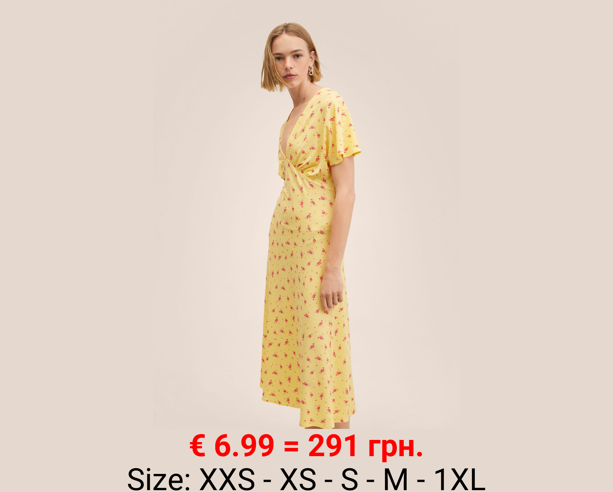 Vestido estampado midi