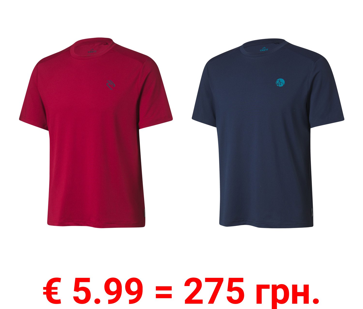 CRIVIT Herren Funktionsshirt, verlängerte Rückseite