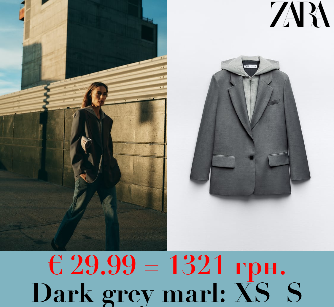 COMBINED BLAZER WITH HOOD