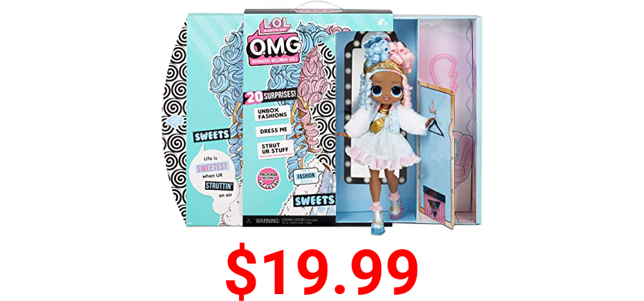 LOL Surprise OMG Sweets Fashion Doll - Dress Up Doll Set with 20 Surprises for Girls and Kids 4+