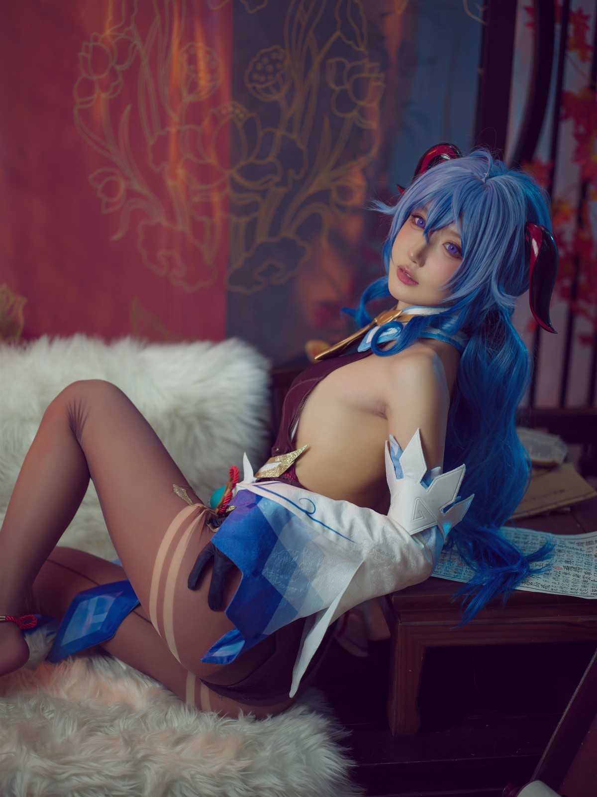 阿包也是兔娘 Cosplay 舰长 原神甘雨 14