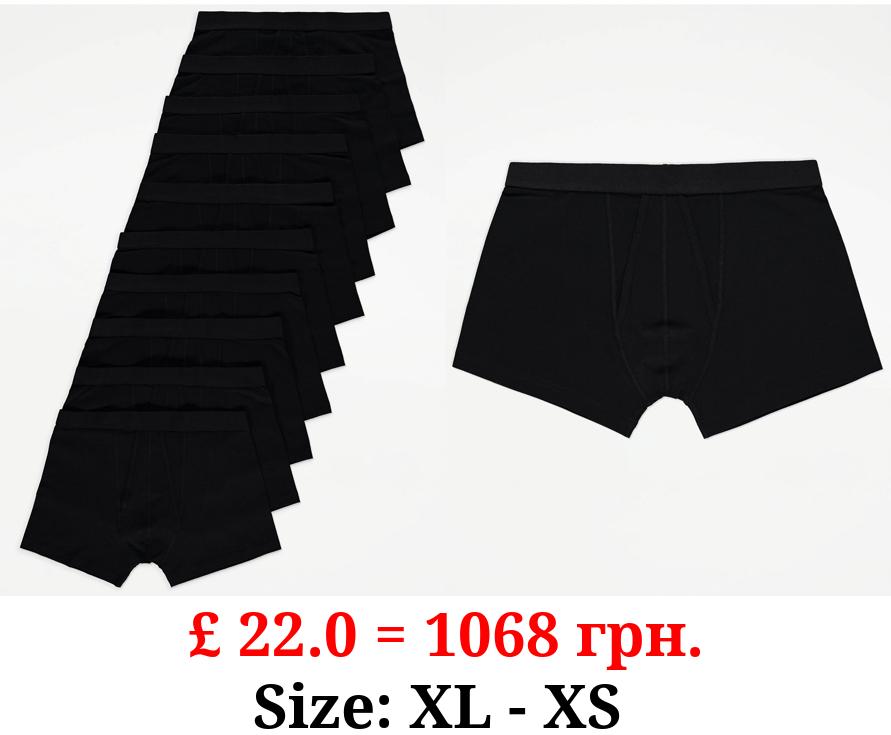 Black A-Front Boxers 10 Pack