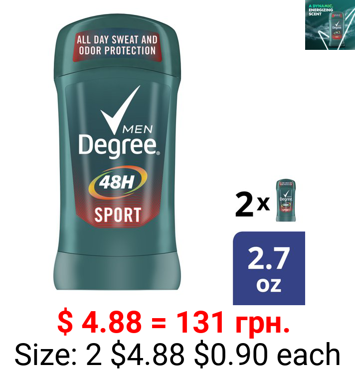 Degree Men Original Antiperspirant Deodorant Sport, 2.7 oz, 2 Count