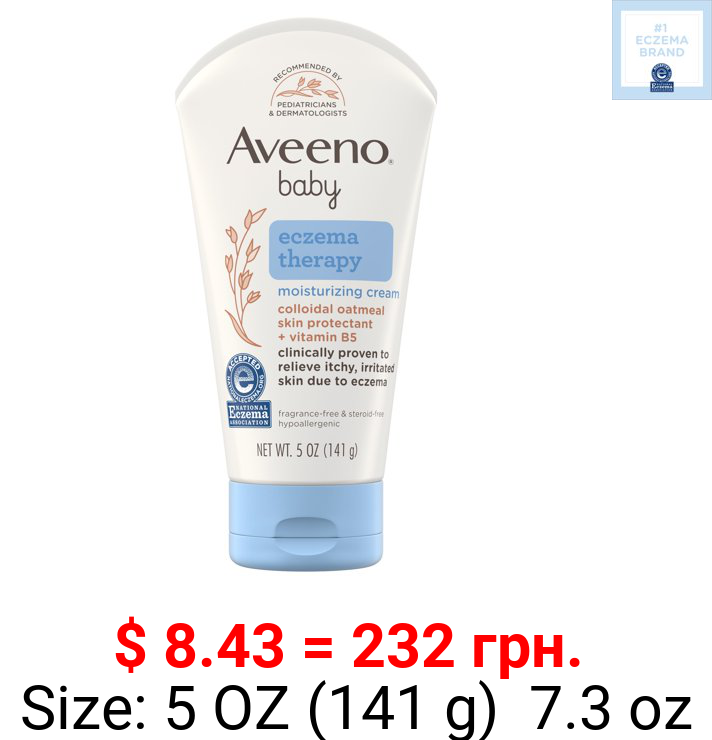Aveeno Baby Eczema Therapy Moisturizing Cream, 5 oz