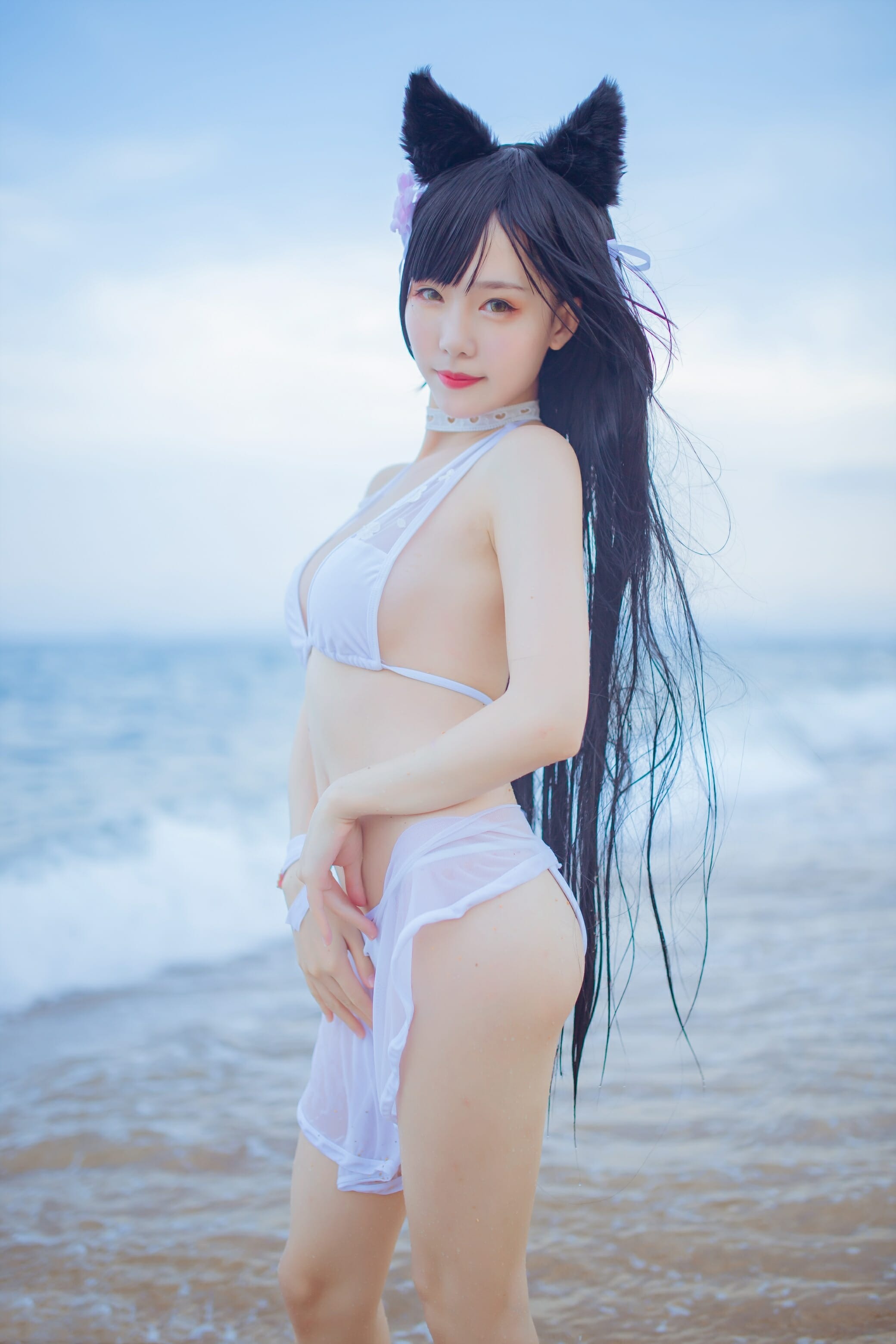 抖娘利世-碧蓝航线高雄 爱宕泳装[41P] 12
