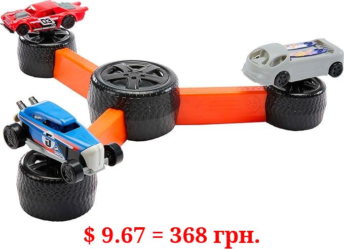 Hot Wheels Build ‘n Slam Kids Games, Car Game Includes Buildable Hot Wheels Cars, for 1-3 Players, For Kids and Family Game Night