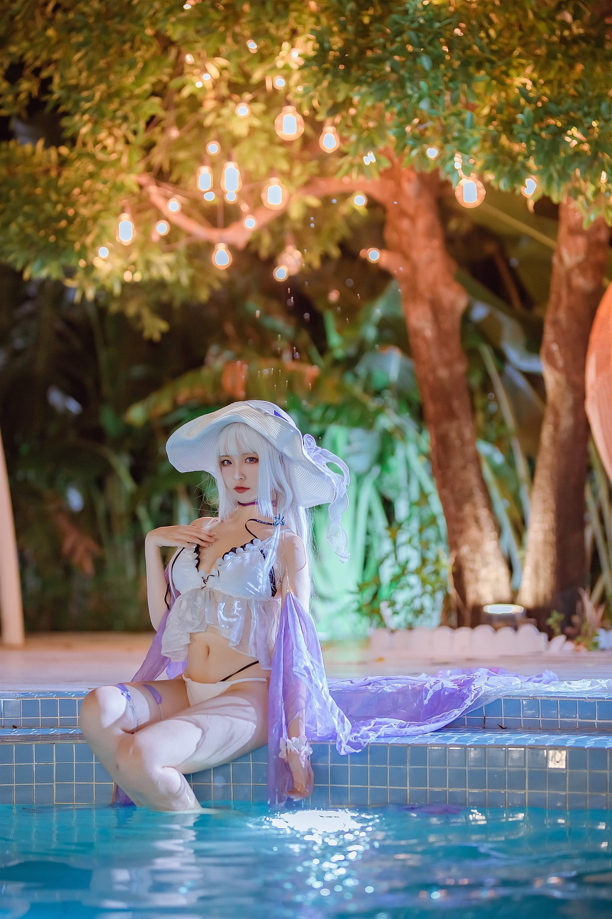 Cosplay 二佐Nisa 碧蓝光辉泳装 38