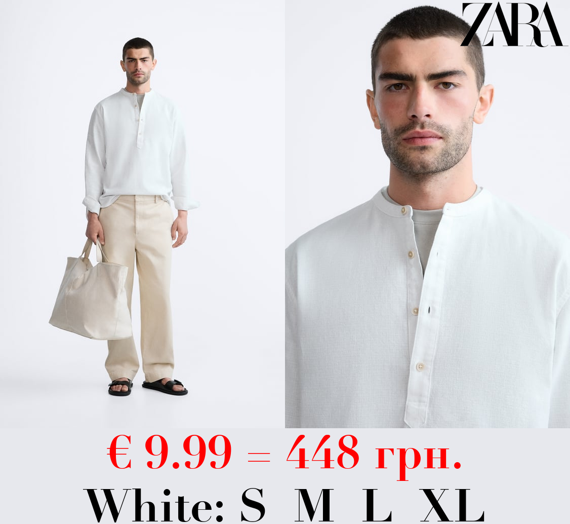 STAND-UP COLLAR SHIRT