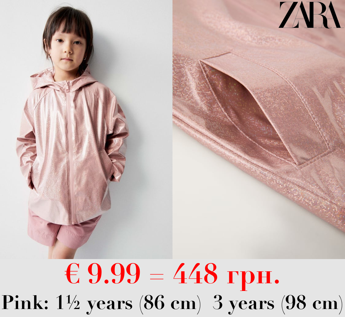 SHINY WATER-REPELLENT RAINCOAT