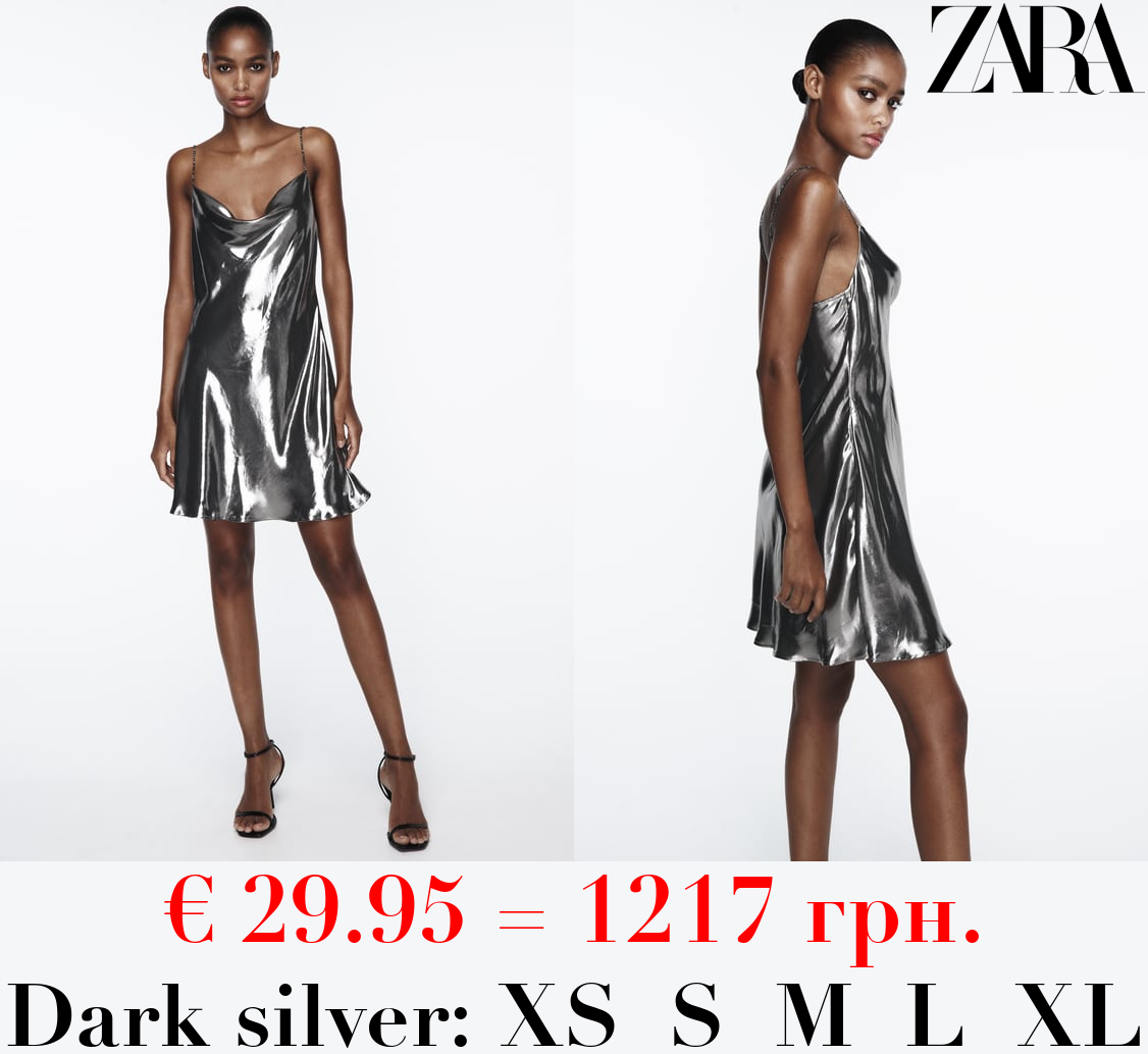 FOIL SLIP DRESS