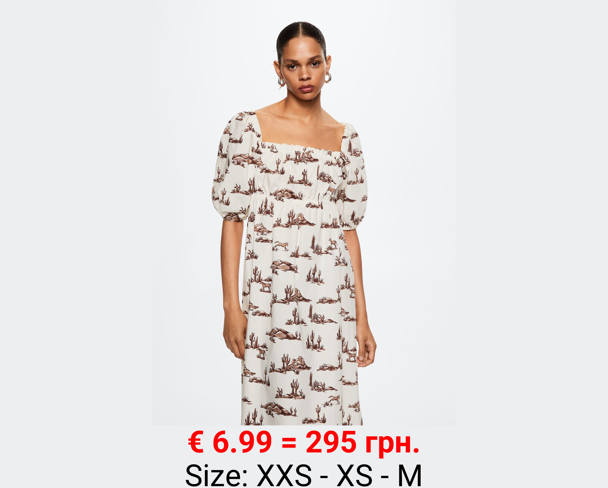 Vestido algodón estampado