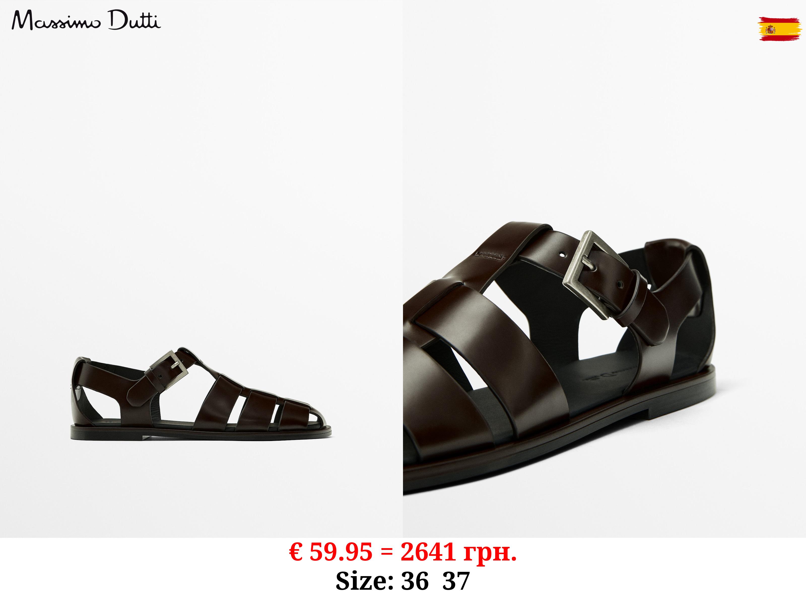 Buckled cage sandals BROWN