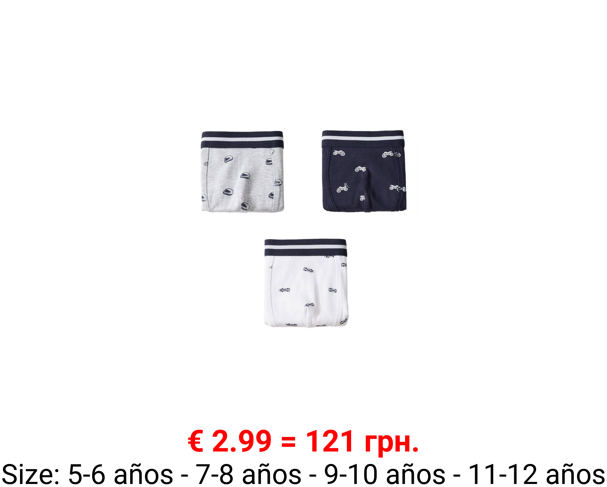 Pack 3 bóxers estampados