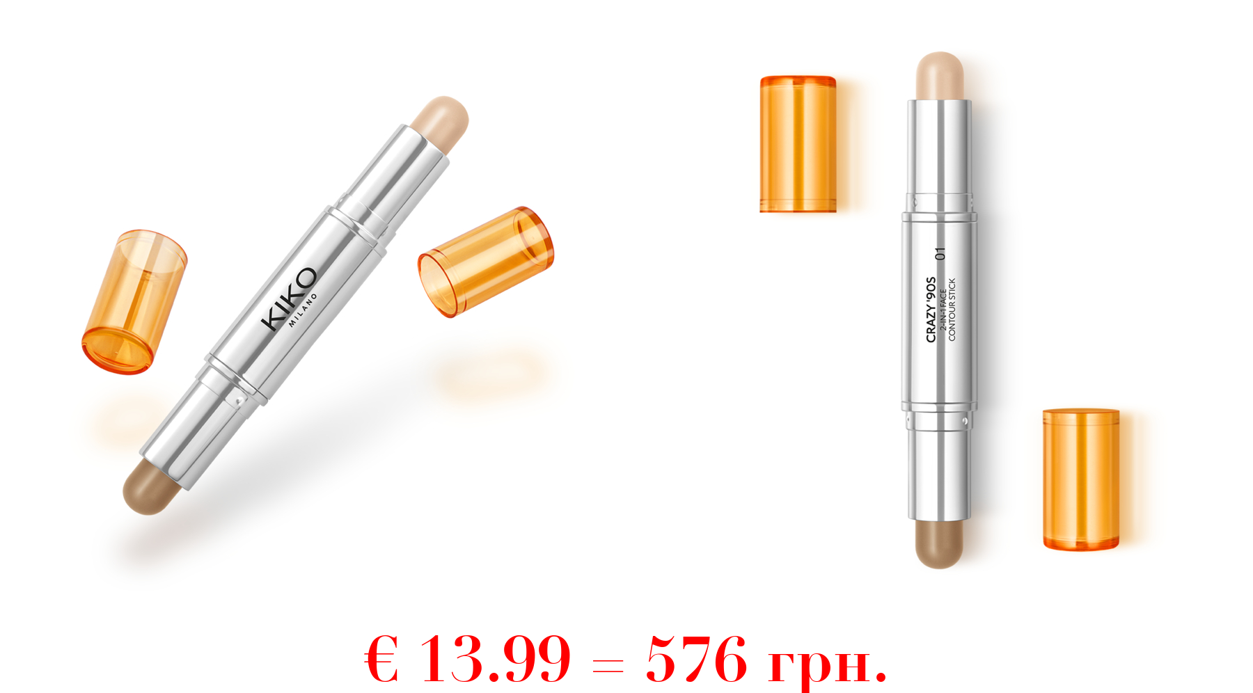 crazy '90s 2-in-1 face contour stick