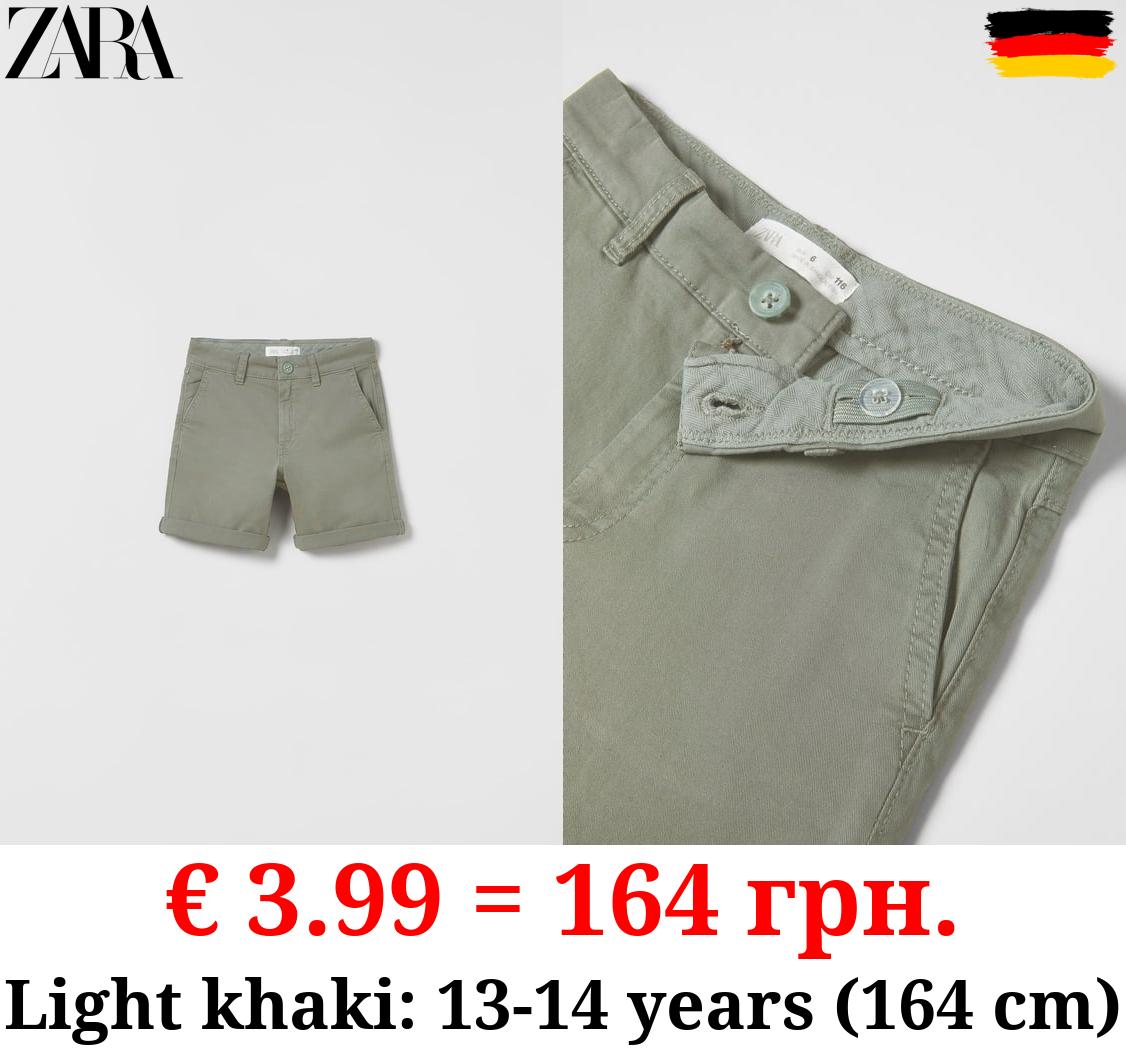 PLAIN CHINO BERMUDA SHORTS