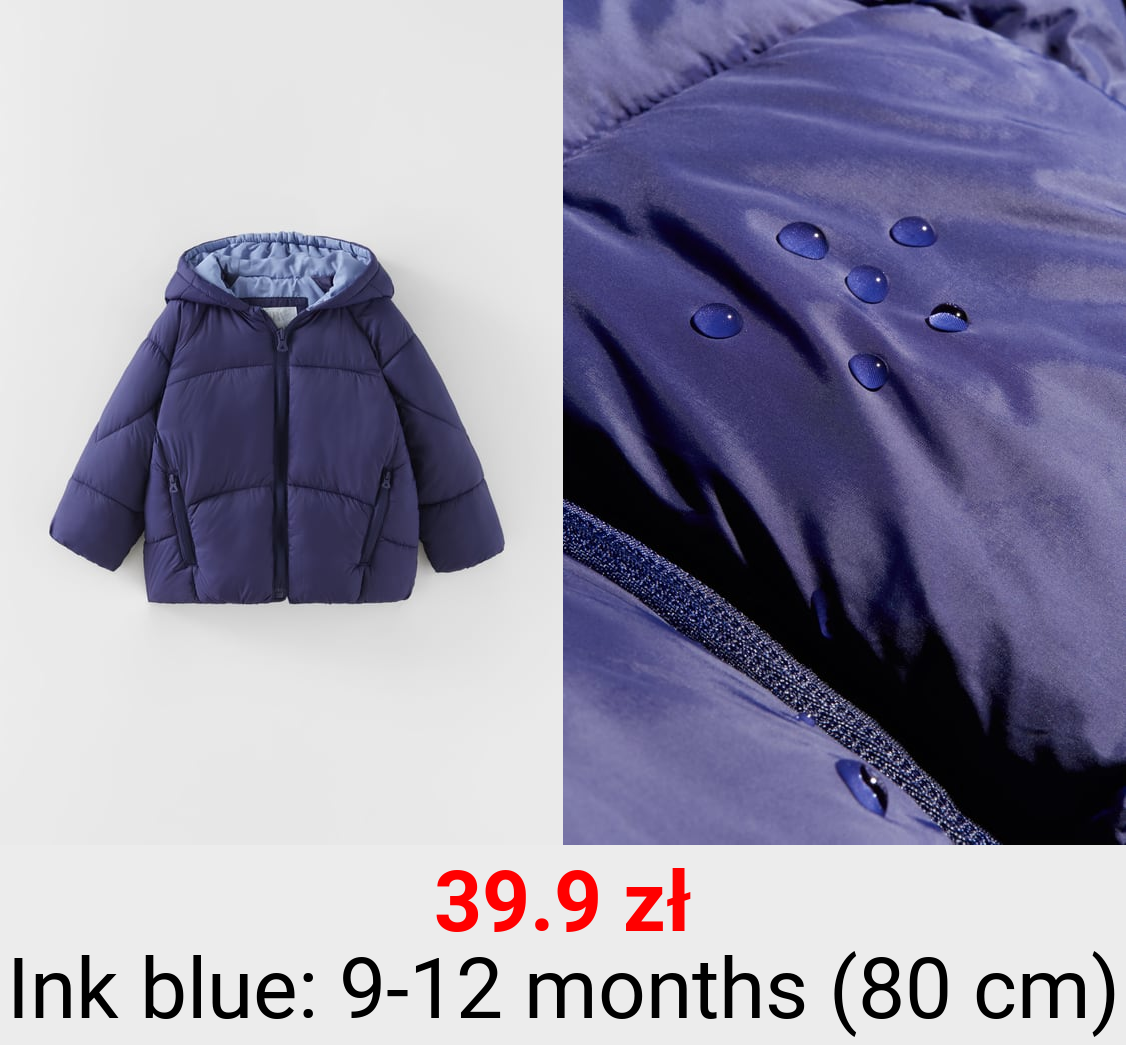 LIGHTWEIGHT WATER-REPELLENT PUFFER JACKET WITH BAG