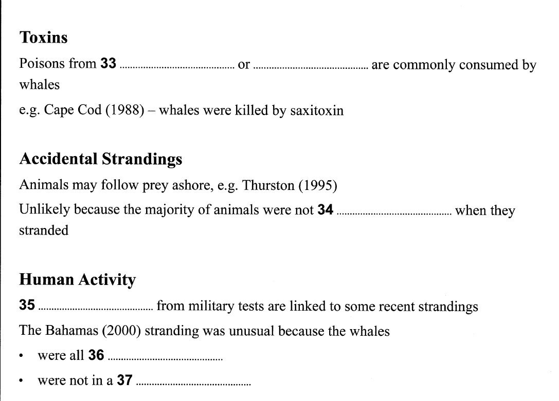 Sentence completion IELTS Listening.