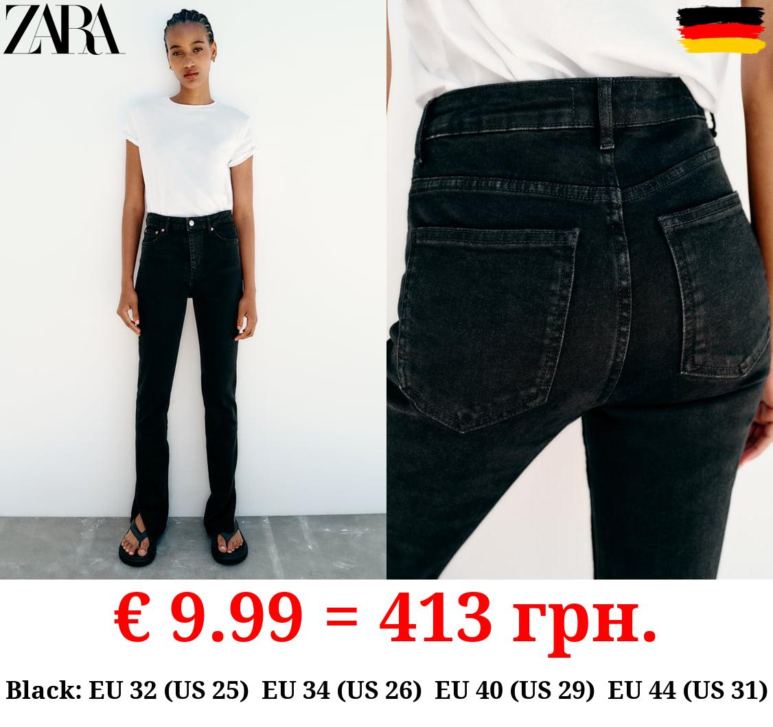 TRF HIGH-WAIST SPLIT HEM FULL LENGTH JEANS