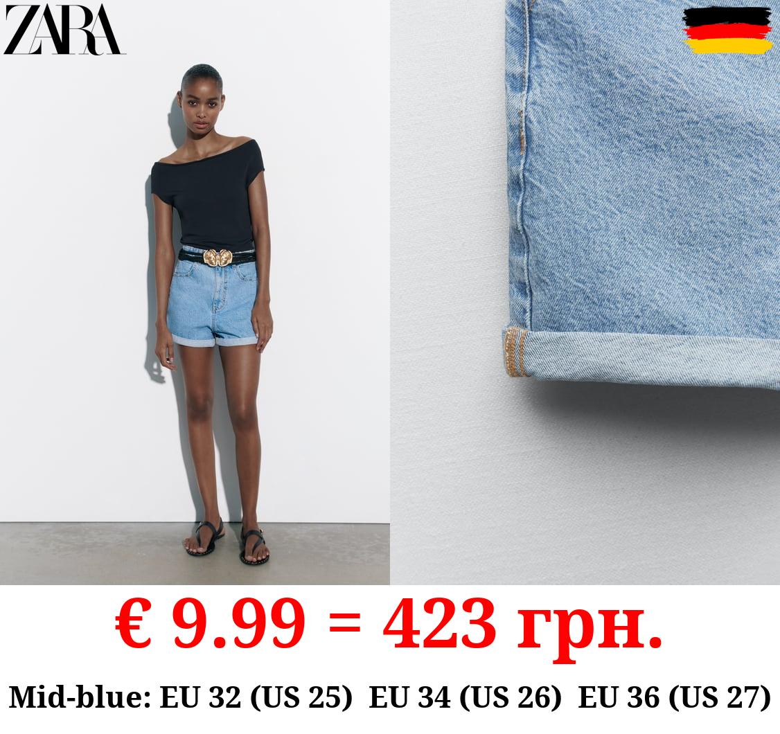 1975 HIGH WAIST MOM FIT DENIM SHORTS