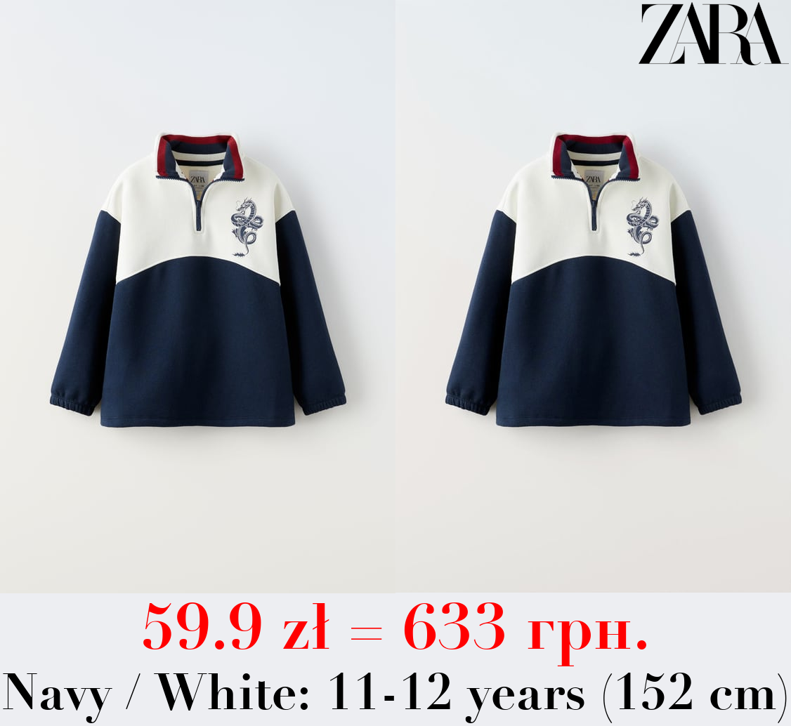 DRAGON SWEATSHIRT WITH ZIP