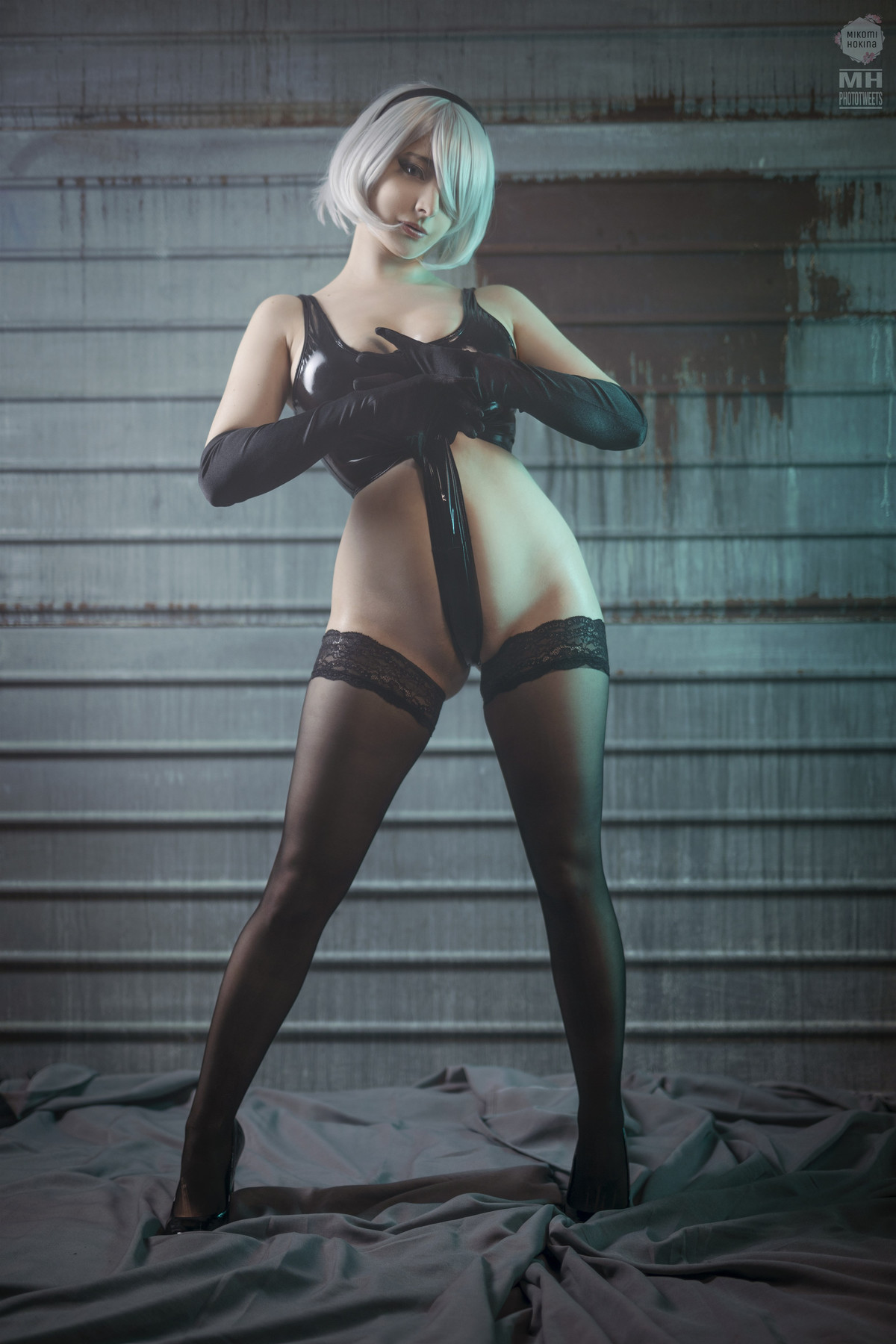 Cosplay Mikomi Hokina 2B Oily Leotard 14