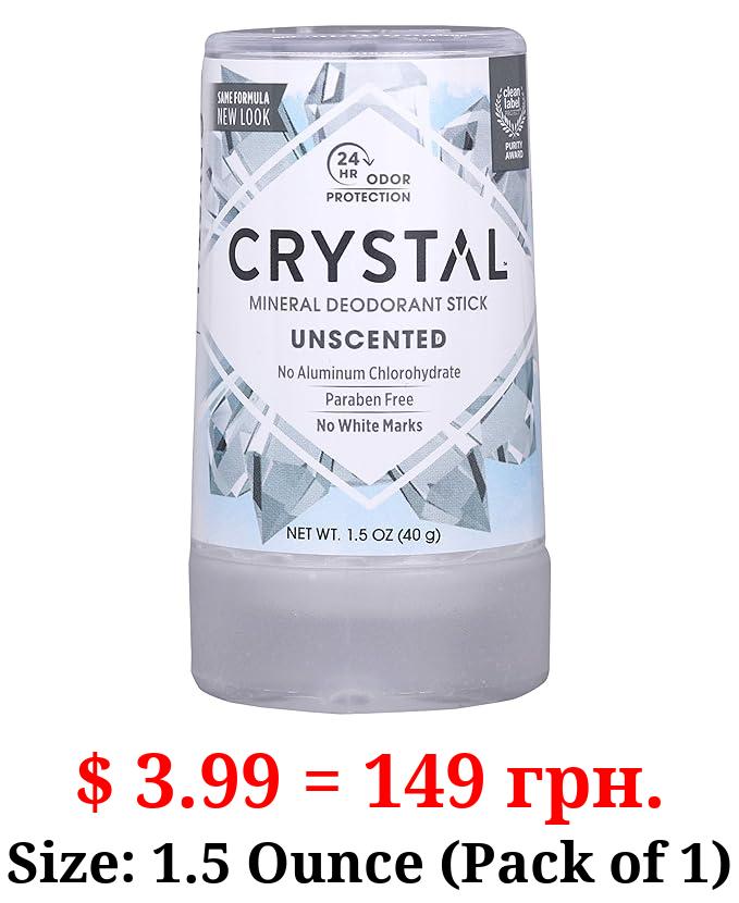 CRYSTAL Deodorant Mineral Deodorant Stick, Travel, 1.5 Ounce