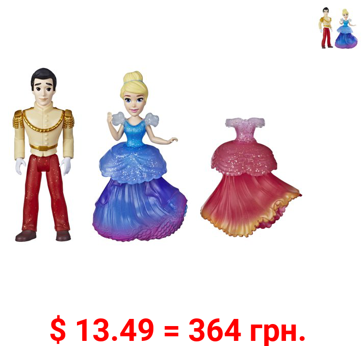 Disney Princess Cinderella and Prince Charming, with 2 Dresses
