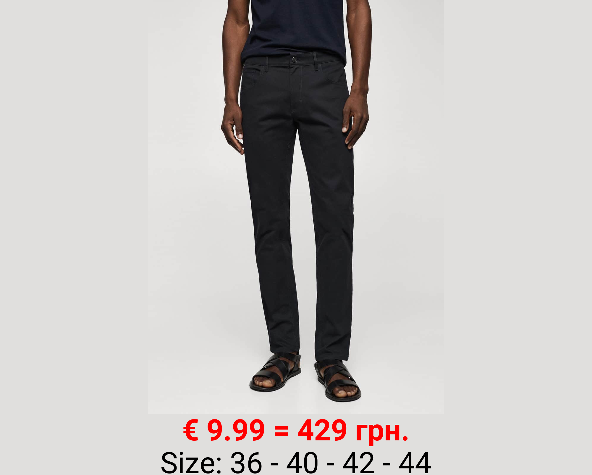 Pantalón tejanero slim fit sarga