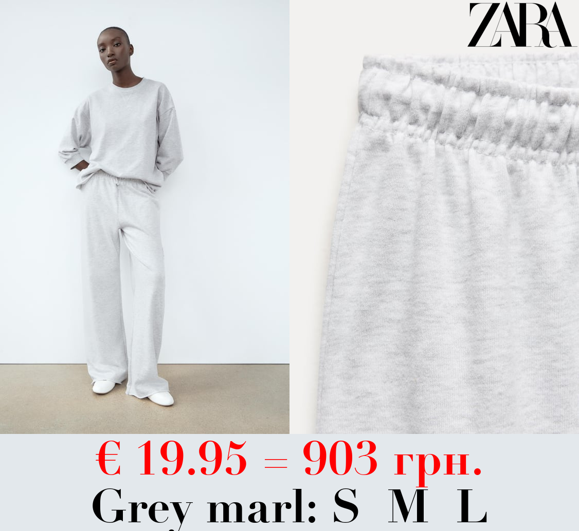 FADED-EFFECT PLUSH JOGGER TROUSERS