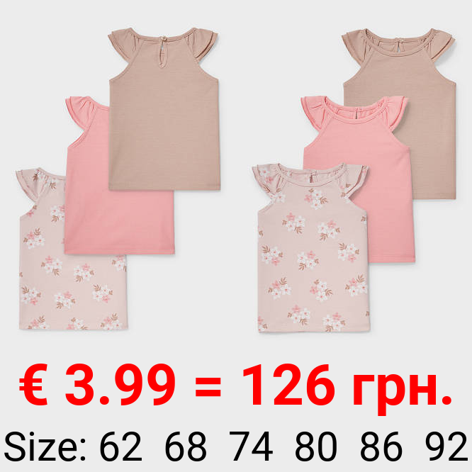 Multipack 3er - Baby-Kurzarmshirt - Bio-Baumwolle