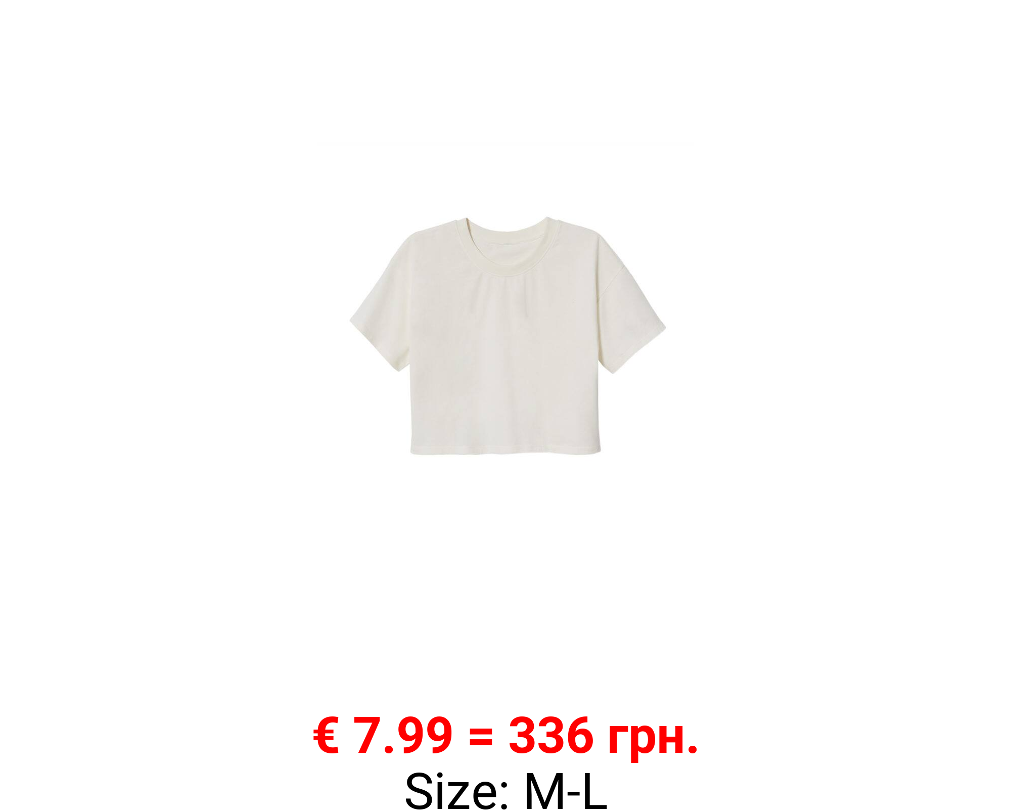 Camiseta crop algodón