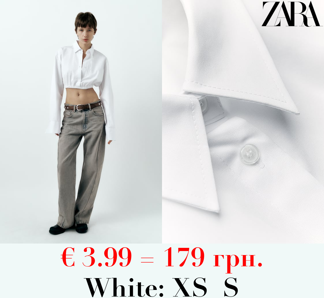 CROPPED GABARDINE SHIRT