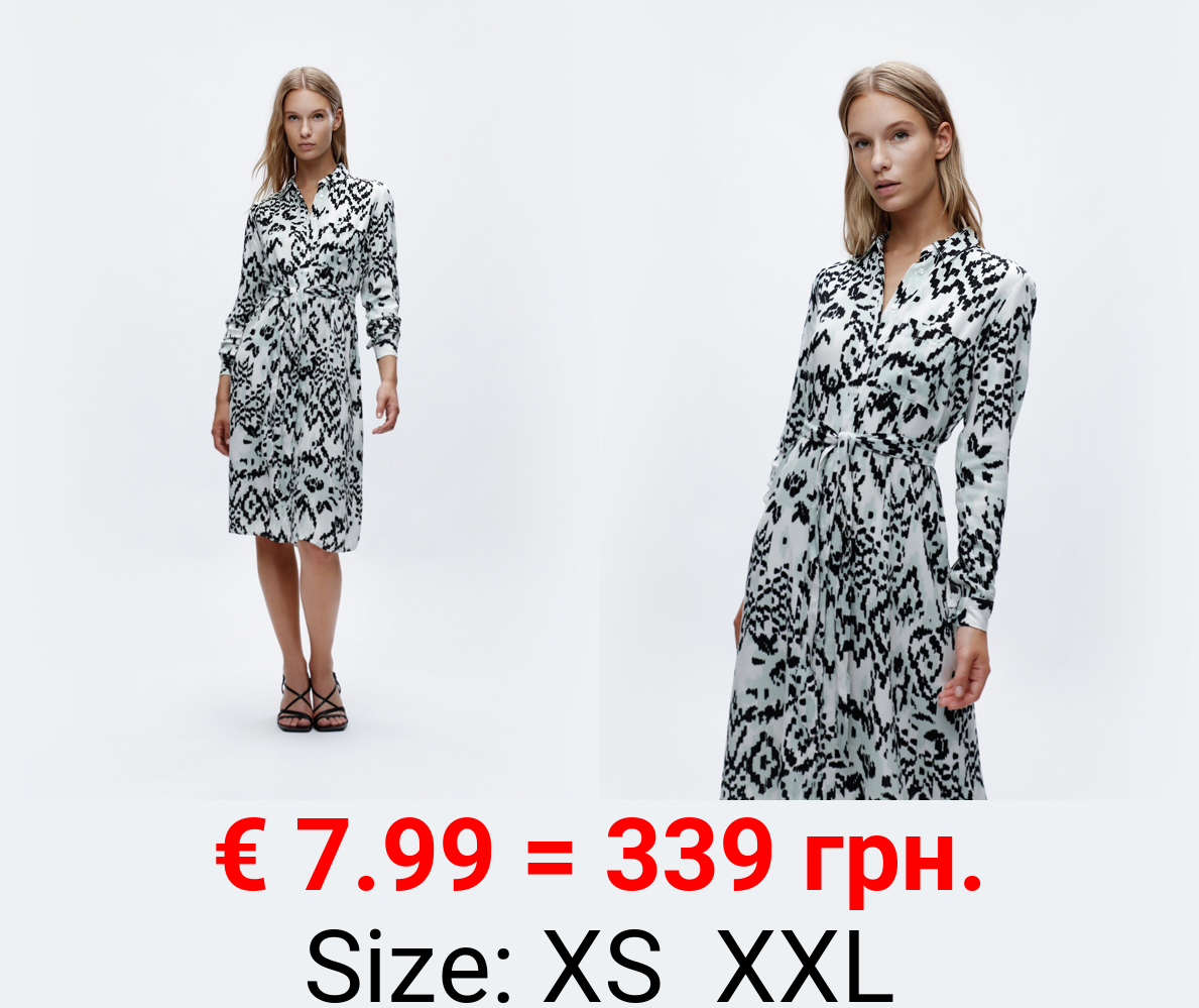 Printed midi dress